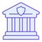 Courthouse flat icon. Bank blue icons in trendy flat style. Greek architecture gradient style design, designed for web