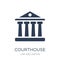 Courthouse icon. Trendy flat vector Courthouse icon on white background from law and justice collection