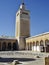 The courtyard of the Al-Zaytuna mosque in Tunis, Tunisia