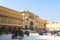 Courtyard of the Amer Fort at Jaipur crowded with foreign unidentifiable foreign tourists