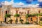 The courtyard of Arkadi Monastery Moni Arkadhiou on Crete island