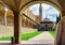 Courtyard of the Basilica di Santa Croce in Florence, Italy