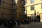 Courtyard of the Bodleian Library in shade, University of Oxford