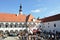 Courtyard and castle, the city of Oslavany, the Czech Republic, Europe