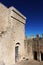 Courtyard of a castle of middle ages