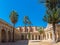 Courtyard of the cathedral of Almeria in Spain