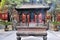 Courtyard and censer in Chinese temple