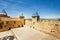 Courtyard of Chateau Comtal at ancient Carcassonne