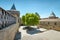 Courtyard of Chateau Comtal in Carcassone