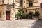 Courtyard of the Cluny museum Musee de Cluny. Paris, France