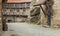 Courtyard of Czoch castle in Lesna - Poland.