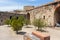 Courtyard of the famous ancient monastery Khor Virap near Yerevan. Armenia