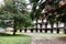 The courtyard of the Fortified Church Prejmer in Prejmer city in Romania