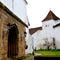 Courtyard of the fortified saxon medieval church Harman, Transylvania, Romania
