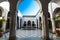 Courtyard with fountain, Bahia Palace,Morocco