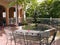 Courtyard Fountain with Tables