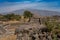 Courtyard of the Four Temples Patio de los Cuatro Templos. Platforms in ancient Teotihuacan. Travel photo.