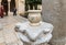 The courtyard in front of the Chapel of Saint Catherine in Bethlehem in Palestine