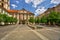 Courtyard in front of Church of St. Thomas in Brno