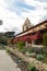 Courtyard garden, The Carmel Mission Basilica, the mission of San Carlos Borromeo, founded in 1770 by Junipero Serra, Carmel-by-