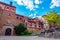 Courtyard of Kaiserburg castle in Nurnberg, Germany