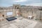 Courtyard of Kamerlengo castle in Trogir, Croatia