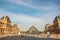 Courtyard of the Louvre Museum on a Sunny Summer Day