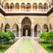 Courtyard of the Maidens -Patio de las Doncellas- in the Real Alcazar Palace of Seville, Spain.