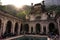 Courtyard of the mansion of Parque Lage in Rio de Janeiro, Brazil