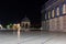 Courtyard of Masjid al-Aqsa at night time. The Dome of The Rock