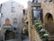 Courtyard of the medieval city of Viterbo in Italy.