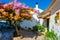 Courtyard of the Monastery of Paleokastritsa at Greek island Cor