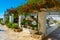 Courtyard of the Monastery of Paleokastritsa at Greek island Cor