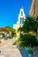 Courtyard of the Monastery of Paleokastritsa at Greek island Cor