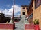 Courtyard of the monastery of Thiksey in Ladakh, India.