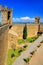 Courtyard of Montalcino Fortress in Val d`Orcia, Tuscany, Italy