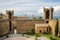 Courtyard of Montalcino Fortress in Val d`Orcia, Tuscany, Italy