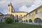 Courtyard near basilica of St Egidius in Hronsky Benadik monastery