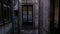 Courtyard of old building in gothic quarter Barcelona