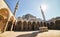 Courtyard of the old great Suleymaniye Mosque in Istanbul, Turkey is a famous landmark of the city. Magnificent Islamic Ottoman