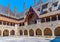 Courtyard of the palace of duques of Braganca in Guimaraes, Portugal