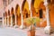 In the courtyard of the Palazzo del Capitano, Piazza Dante