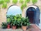 Courtyard with pots