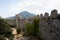 Courtyard of Puilaurens Castle - France