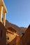 Courtyard of The Saint Catherine Monastery. Winter morning view. Famous place for Christianity orthodoxy pilgrims. Sinai Peninsula