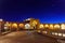 Courtyard of Shah Abbasi Caravanserai at night. Isfahan. Iran