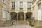 Courtyard and stairs. Chinon. France