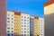 Courtyard of an urban tall house, real estate and construction