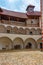 Courtyard at Veliki Tabor castle in Zagorje region of Croatia