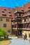 Courtyard of Veste Coburg castle in Germany